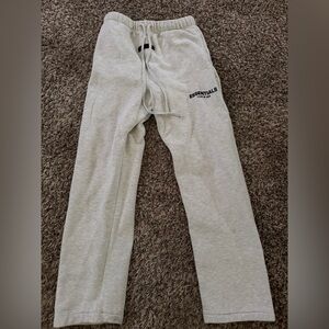 ESSENTIALS Light Heather Gray Jogger Pants with Logo